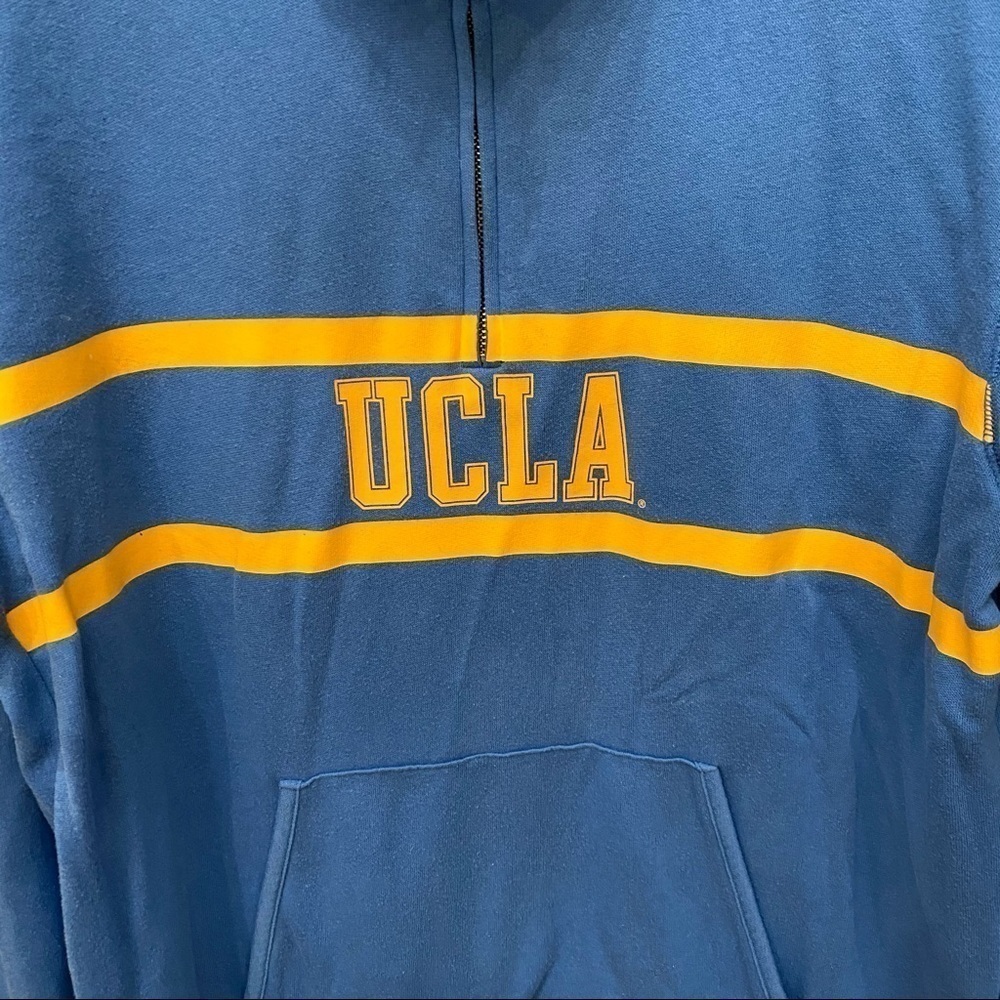 PINK VICTORIA’S SECRET Blue UCLA 1/4 Zip Sweatshirt Size Medium - Picture 5 of 8